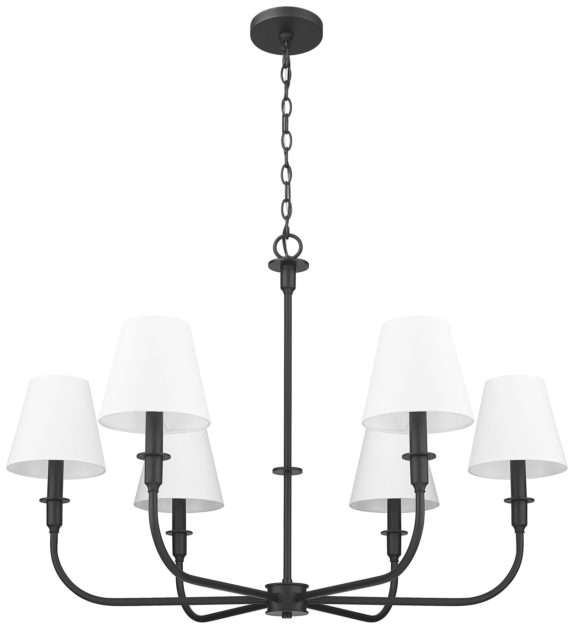 Image 7 Tova by Z-Lite Matte Black 6 Light Chandelier more views
