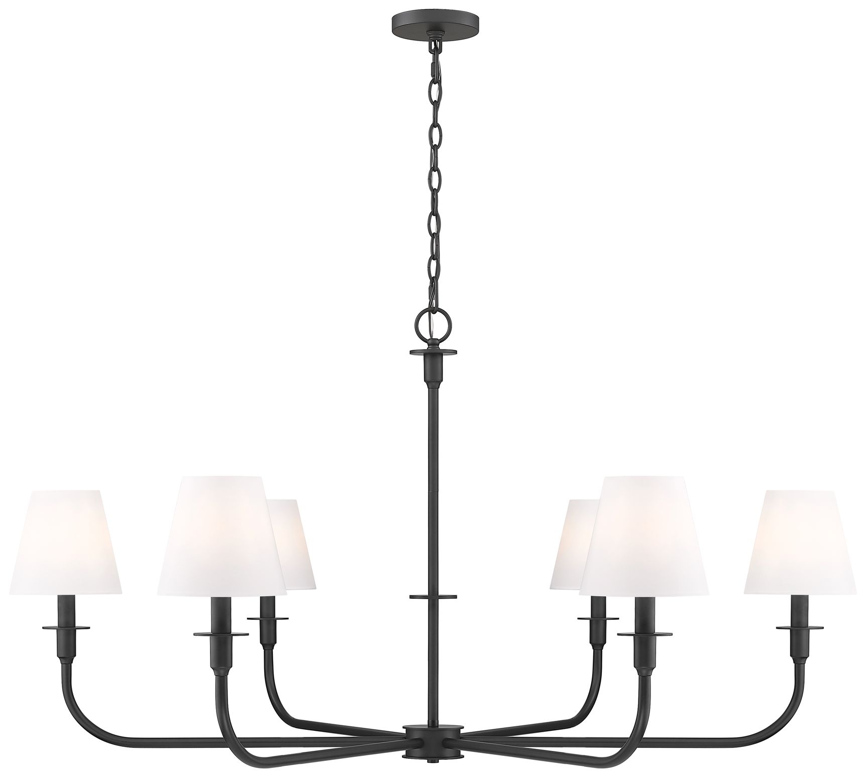 Tova by Z-Lite Matte Black 6 Light Chandelier