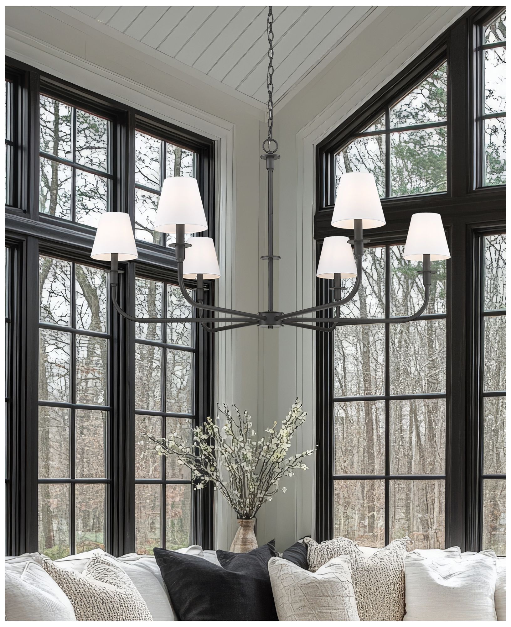 Image 3 Tova by Z-Lite Matte Black 6 Light Chandelier more views