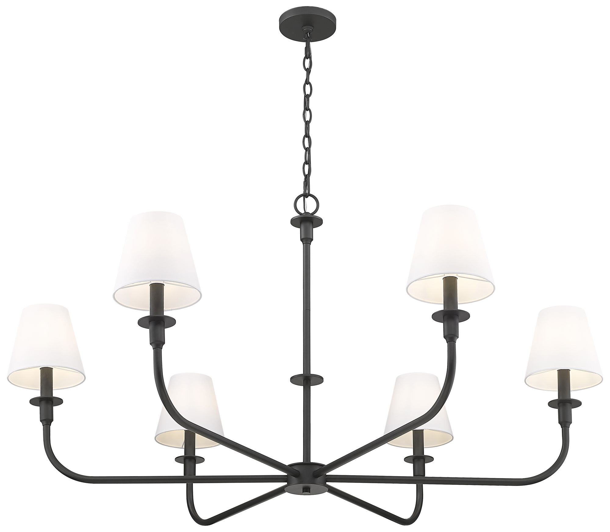 Image 5 Tova by Z-Lite Matte Black 6 Light Chandelier more views