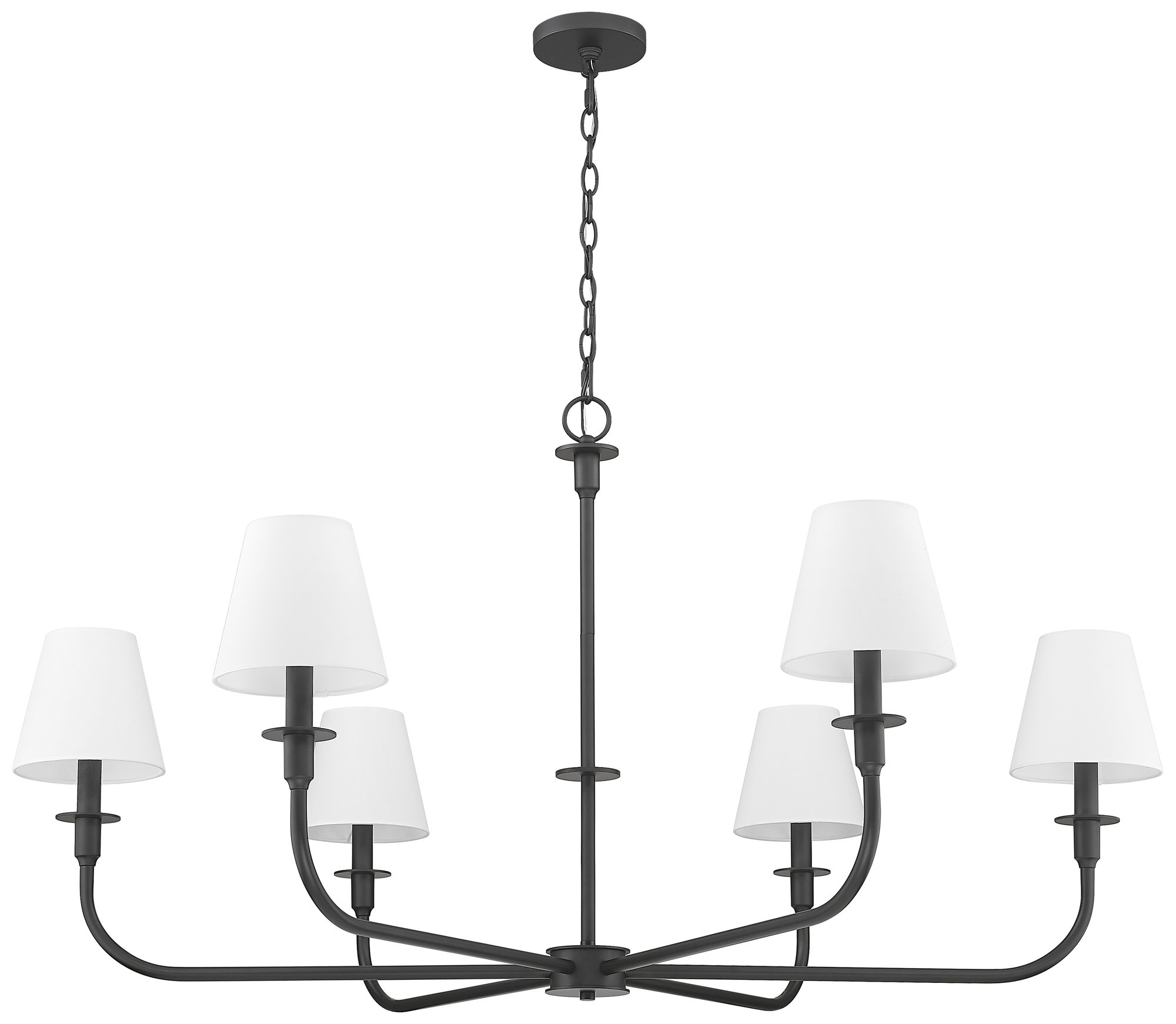Image 7 Tova by Z-Lite Matte Black 6 Light Chandelier more views