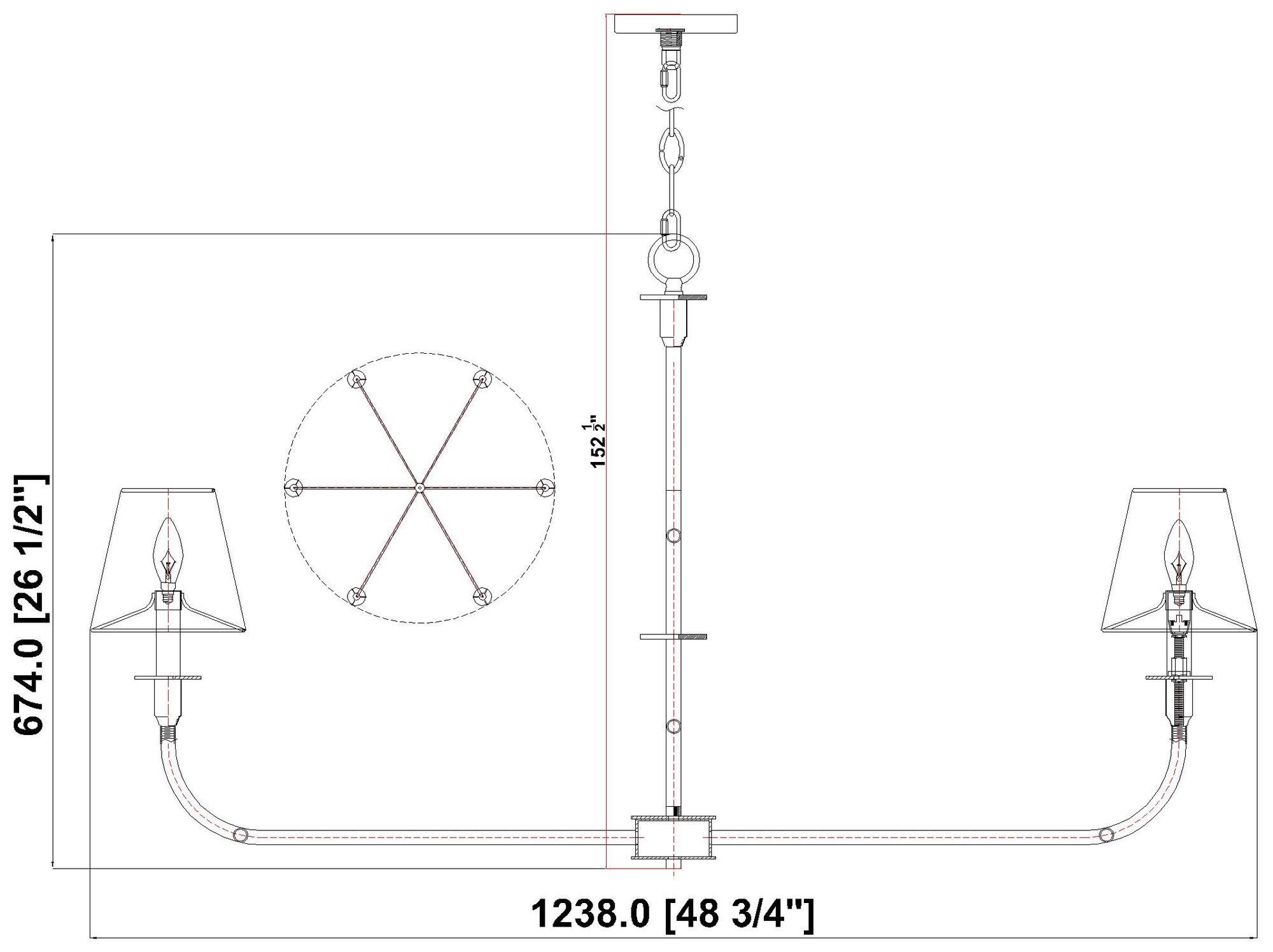 Tova by Z-Lite Matte Black 6 Light Chandelier