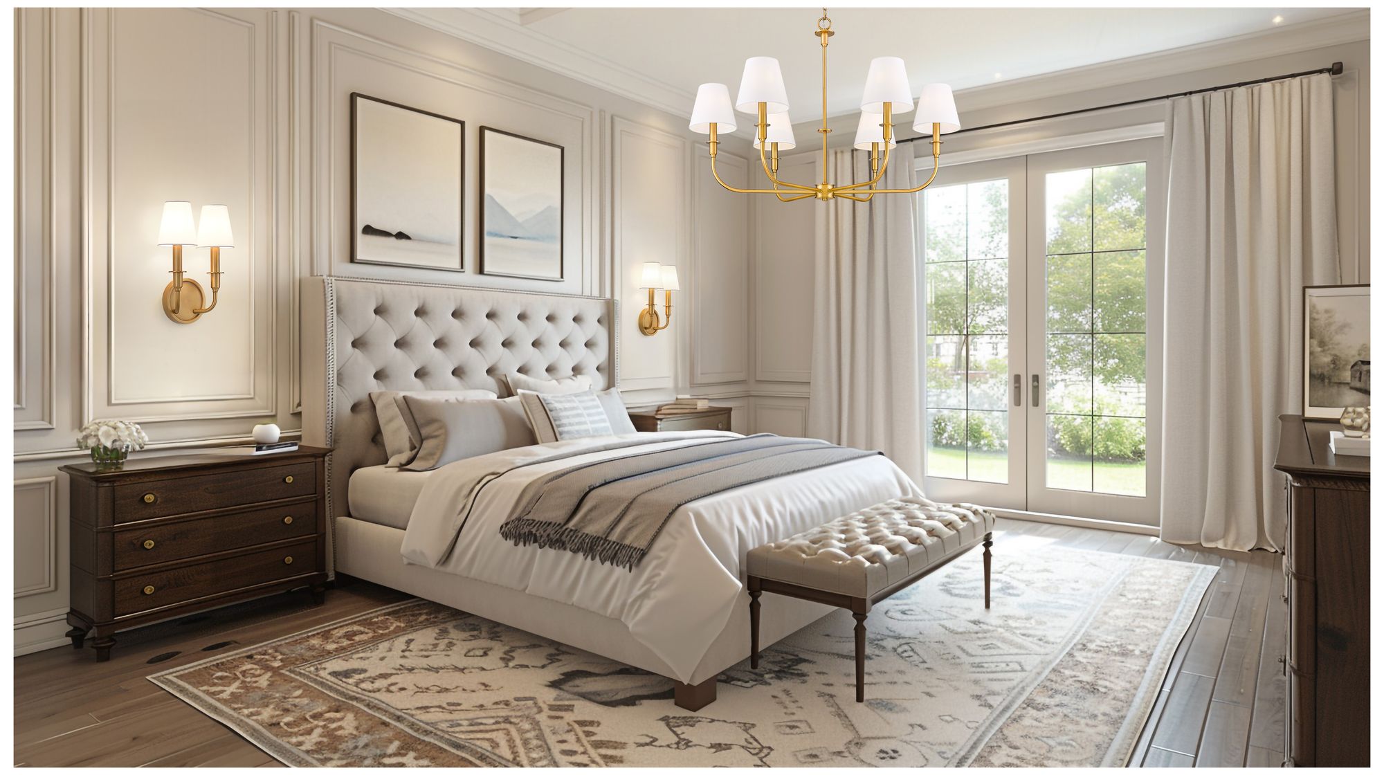 Image 3 Tova by Z-Lite Rubbed Brass 6 Light Chandelier more views