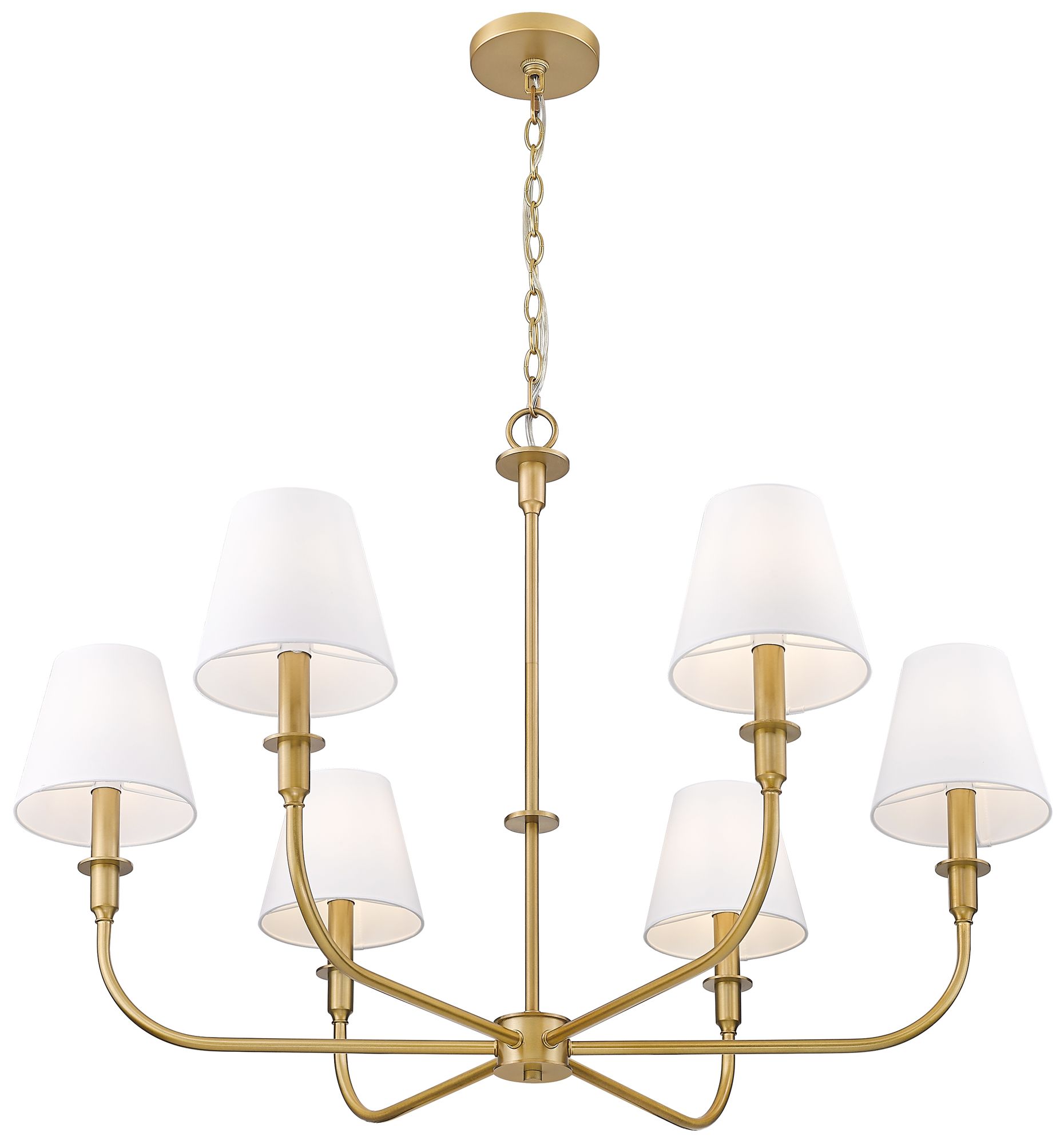 Image 5 Tova by Z-Lite Rubbed Brass 6 Light Chandelier more views