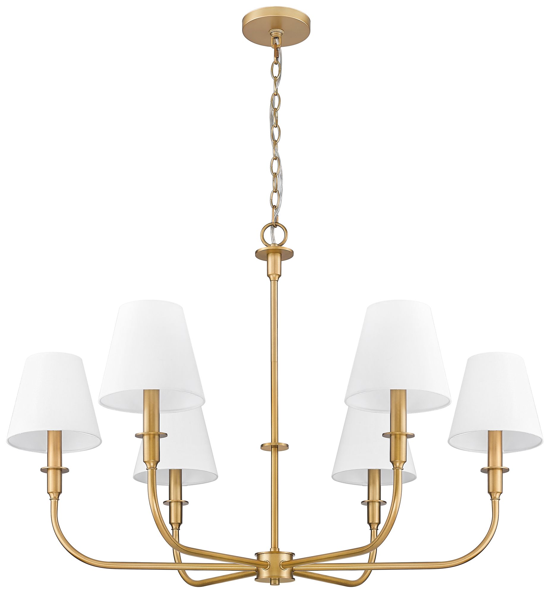 Image 7 Tova by Z-Lite Rubbed Brass 6 Light Chandelier more views