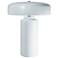 Tower 16.5" Tall Gloss White Ceramic Table Lamp