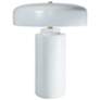 Tower 16.5" Tall Gloss White Ceramic Table Lamp
