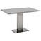 Tower 47" Wide Smoke Gray Glass and Black Steel Dining Table