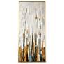 Towers Of Gold Hand Painted Abstract Framed Canvas Art