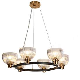Image1 of Towlnession 6-Light Black Gold Chandelier