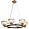 Towlnession 6-Light Black Gold Chandelier