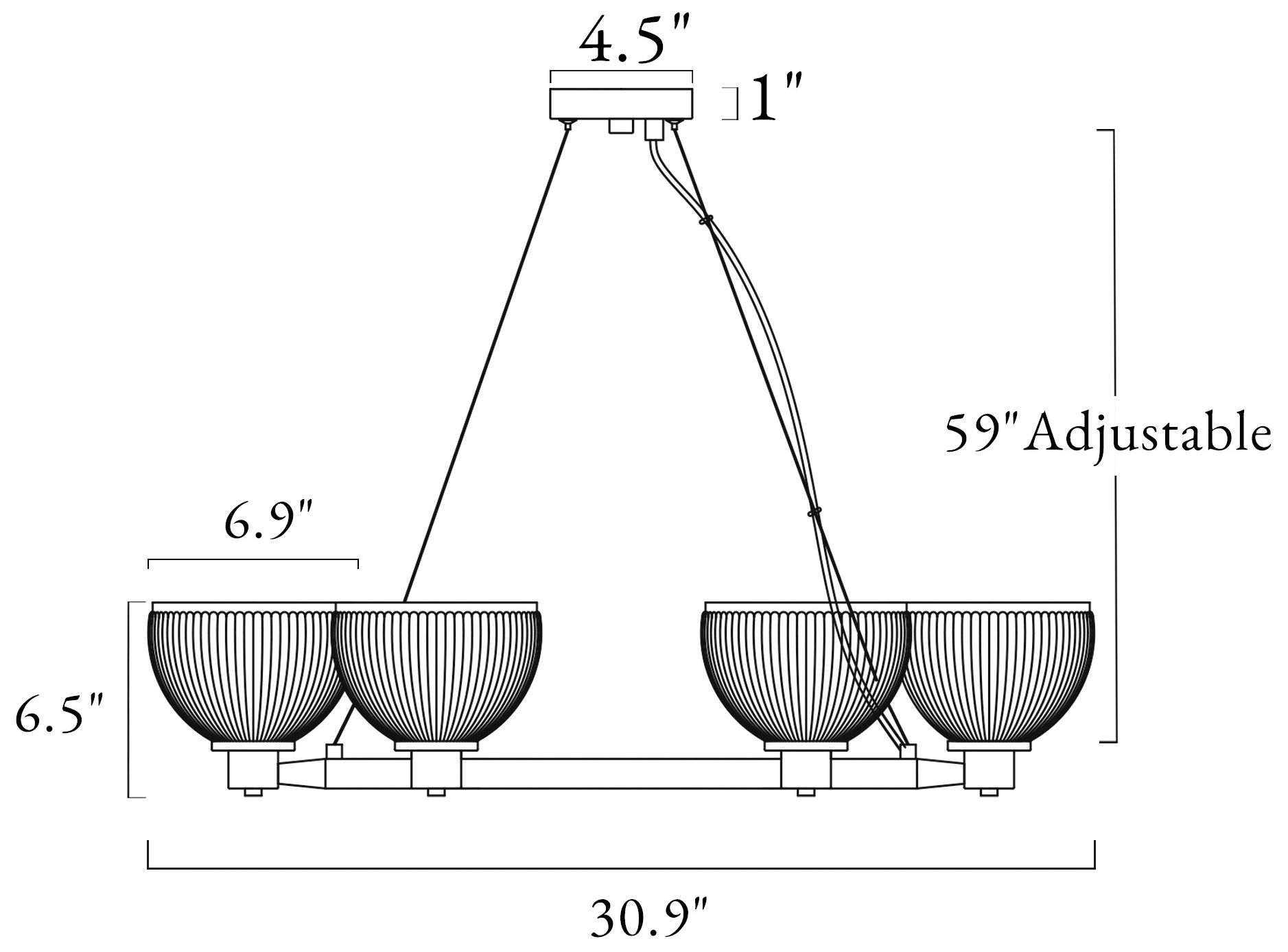Image 2 Towlnession 6-Light Black Gold Chandelier more views