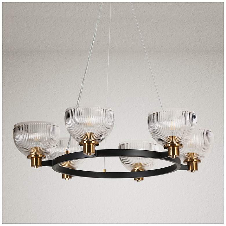 Image 3 Towlnession 6-Light Black Gold Chandelier more views