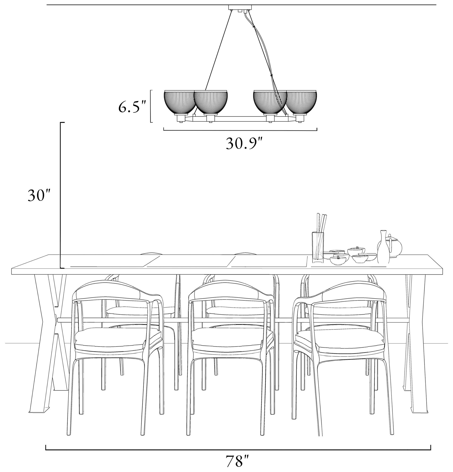 Image 6 Towlnession 6-Light Black Gold Chandelier more views