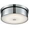 Towne 12" Wide Chrome Round LED Ceiling Light