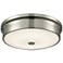 Towne 12" Wide Satin Nickel Round LED Ceiling Light
