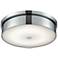 Towne 15" Wide Chrome Round LED Ceiling Light