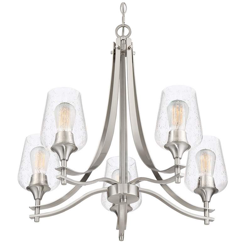 Image 2 Towne 5 Light 25 inch Brushed Nickel Chandelier more views