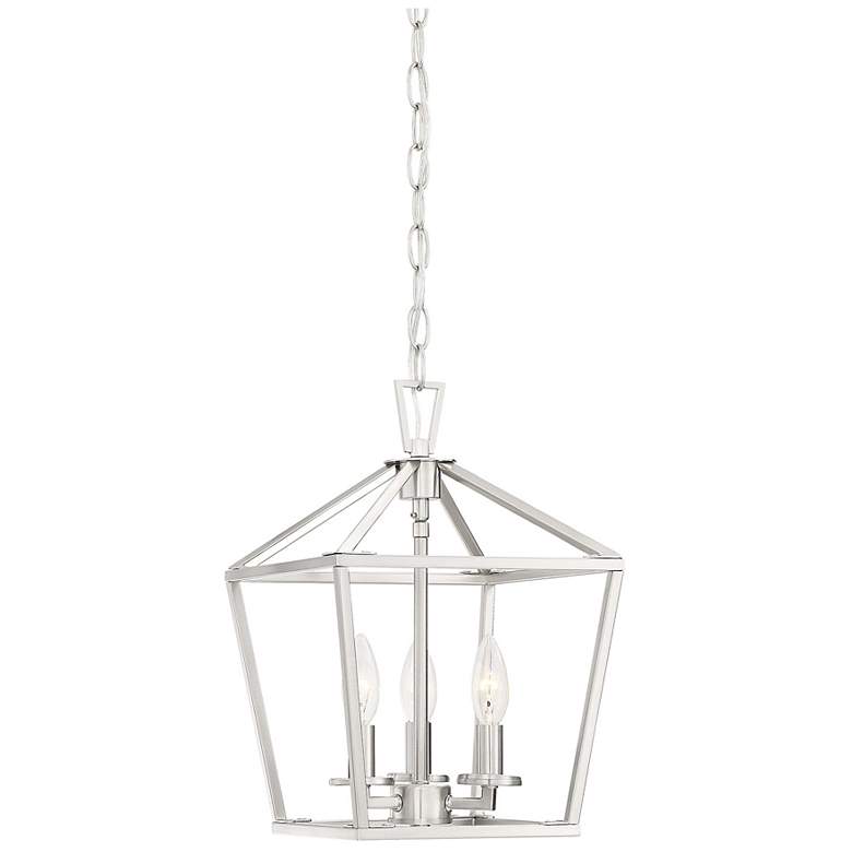 Image 1 Townsend 10" Wide Satin Nickel Metal 3-Light Mini Pendant