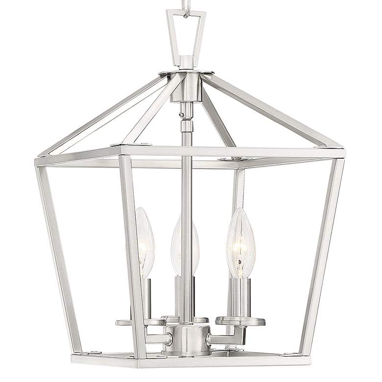 Image 2 Townsend 10" Wide Satin Nickel Metal 3-Light Mini Pendant more views