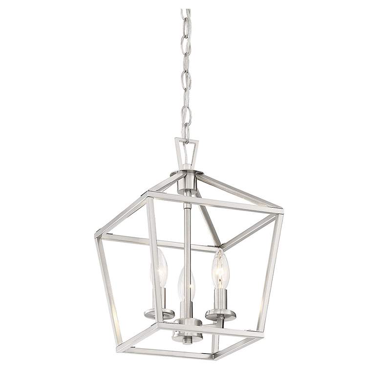 Image 4 Townsend 10" Wide Satin Nickel Metal 3-Light Mini Pendant more views