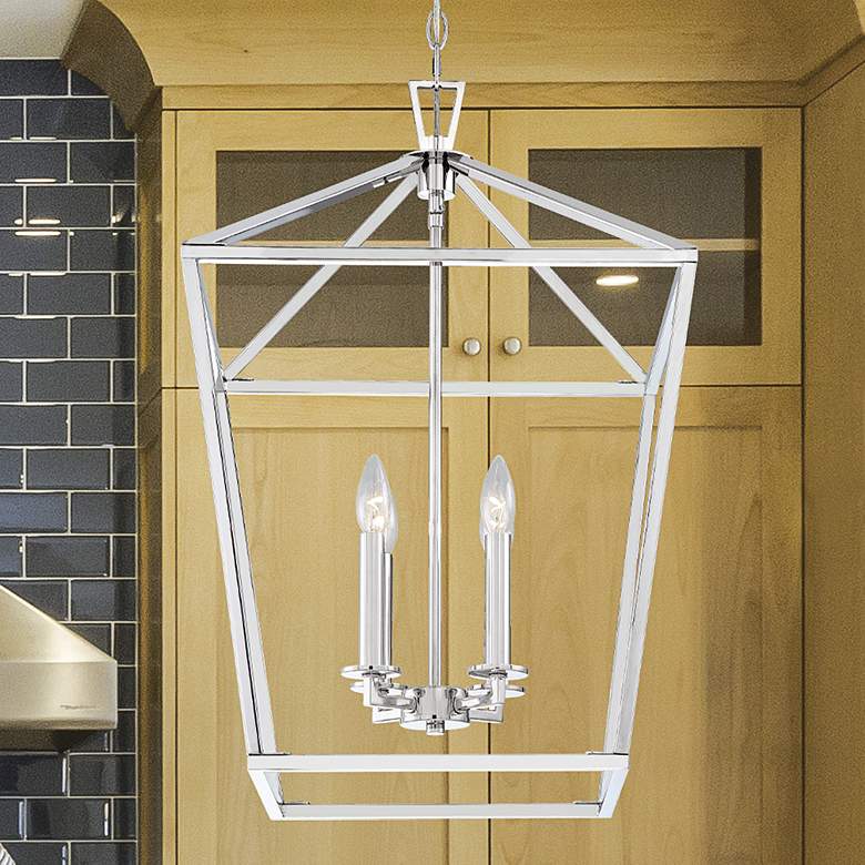 Image 1 Townsend 17" Wide Polished Nickel 4-Light Pendant
