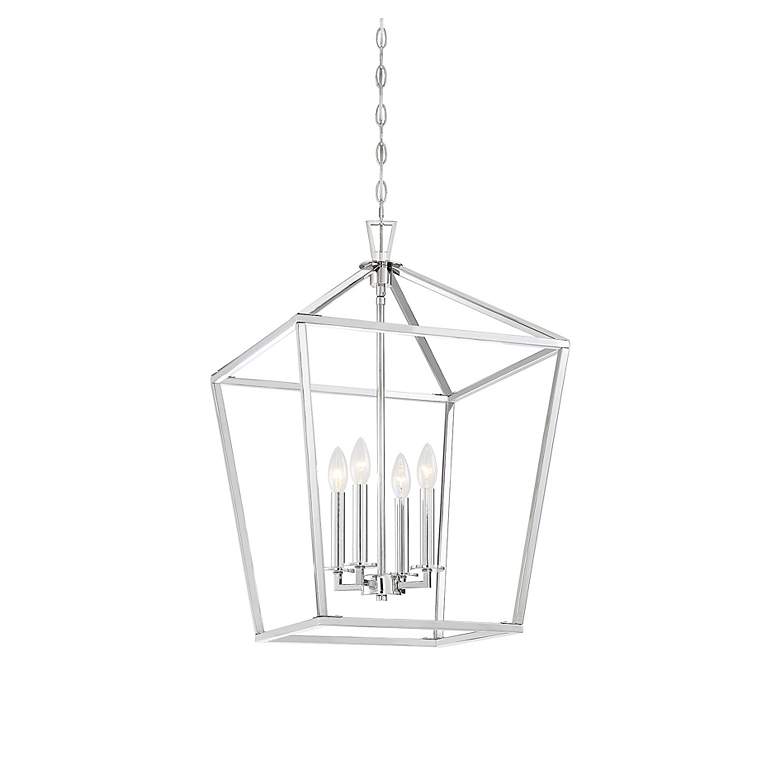 Image 4 Townsend 17" Wide Polished Nickel 4-Light Pendant more views