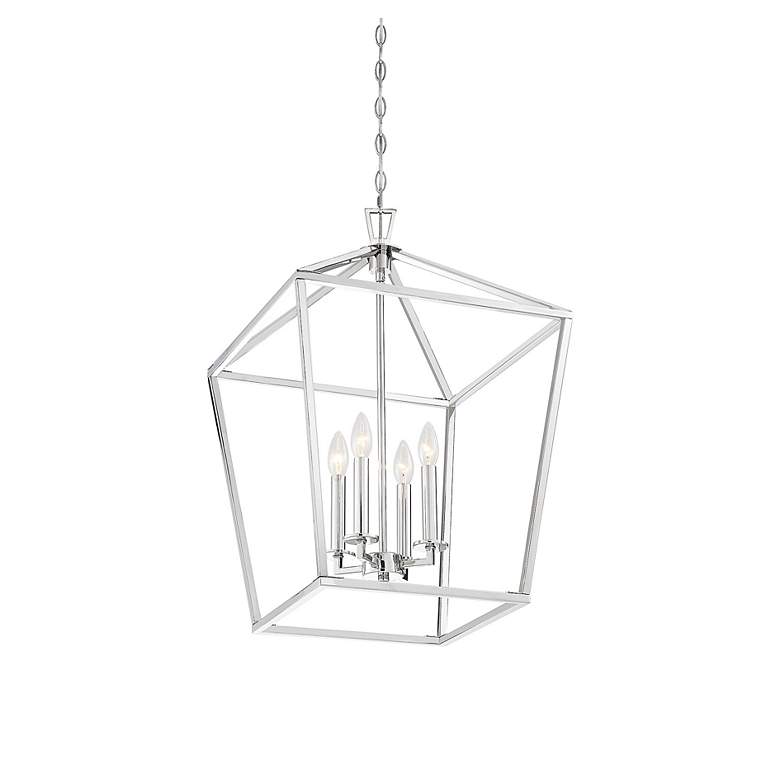 Image 5 Townsend 17" Wide Polished Nickel 4-Light Pendant more views