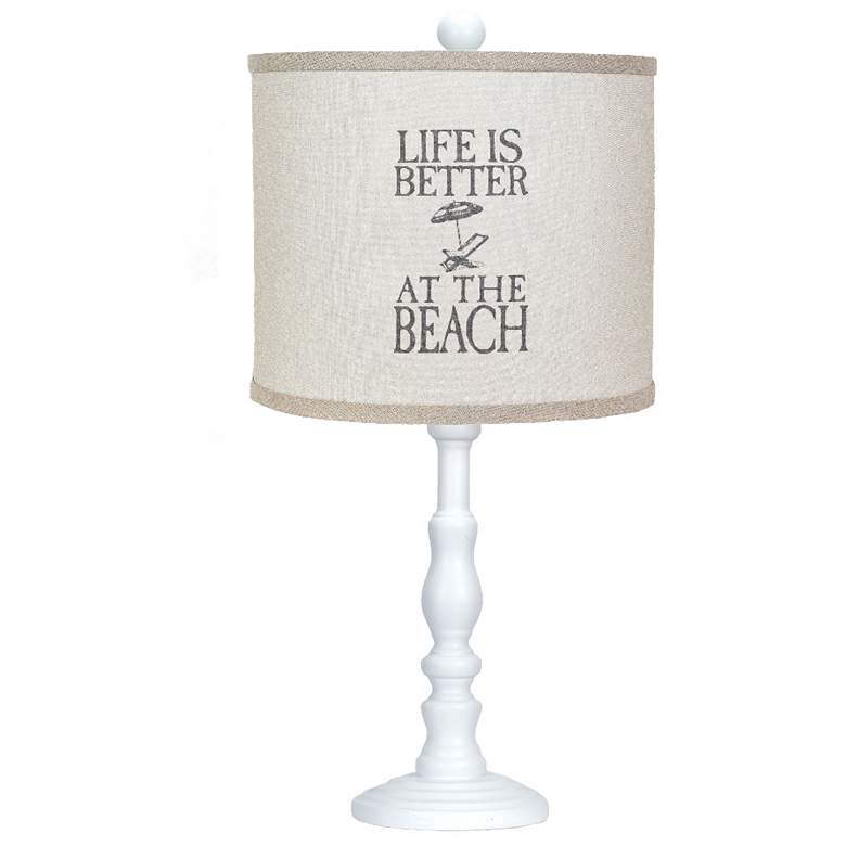 Image 1 Townsend 21 inch Life Is Better at the Beach White Table Lamp