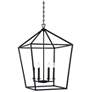 3_Townsend 24" Wide Matte Black 6-Light Pendant Light