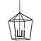 Townsend 24" Wide Matte Black 6-Light Pendant Light