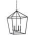 Townsend 24" Wide Matte Black 6-Light Pendant Light