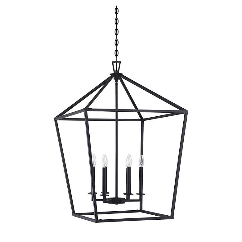 Image 5 Townsend 24" Wide Matte Black 6-Light Pendant Light more views