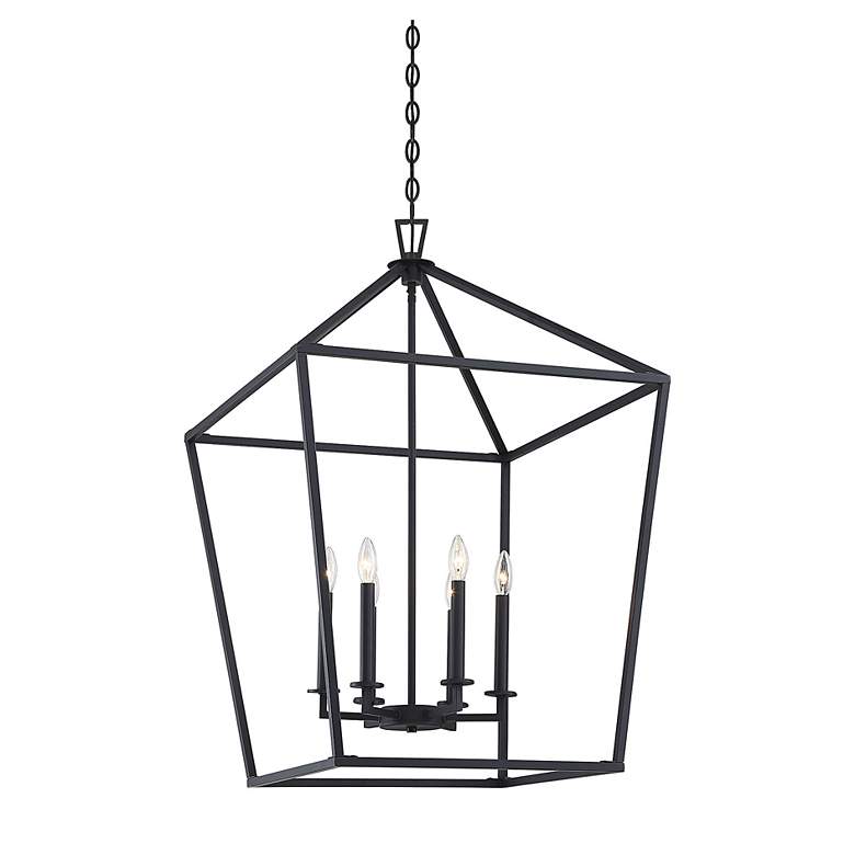 Image 6 Townsend 24" Wide Matte Black 6-Light Pendant Light more views