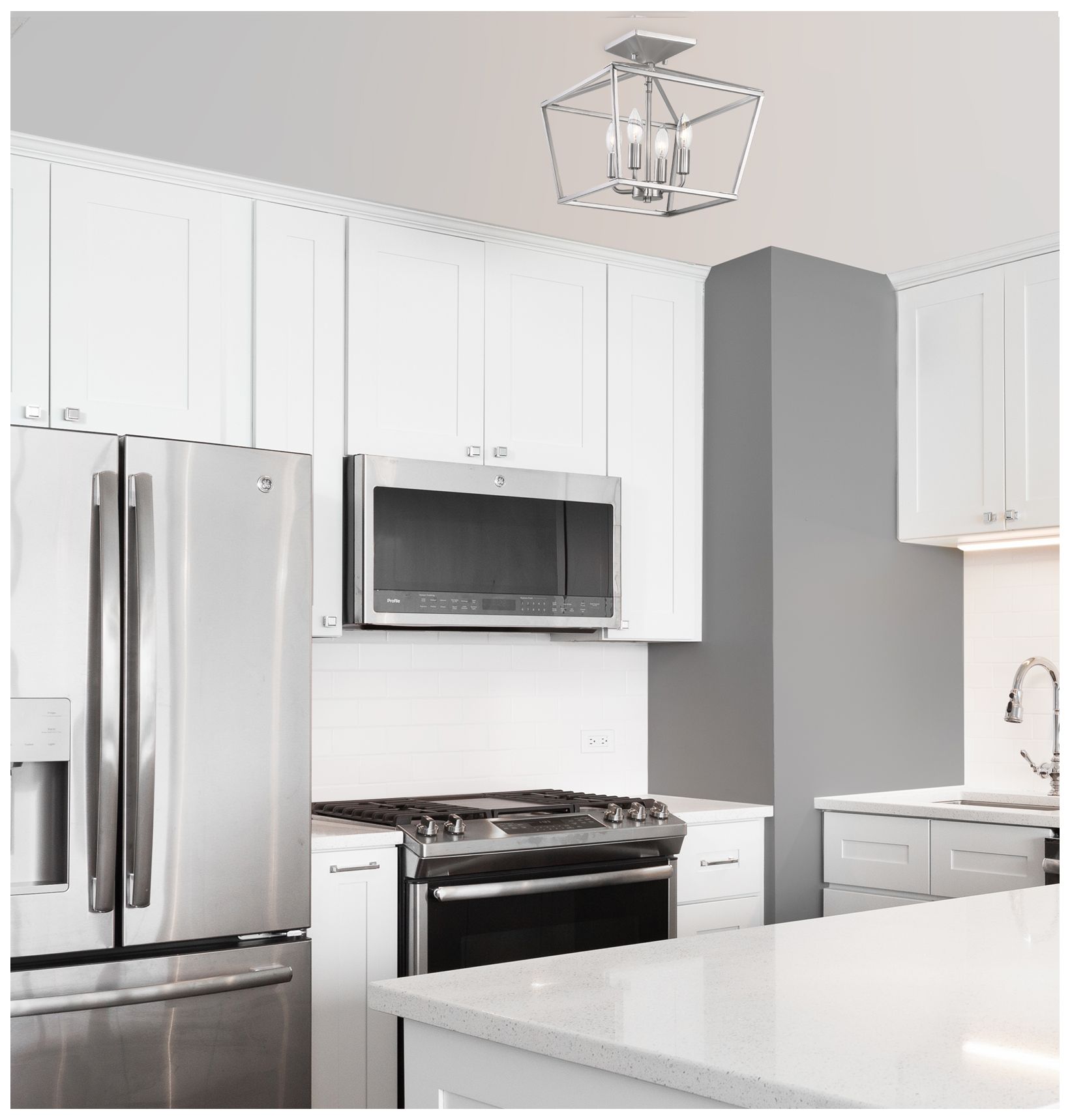 Image 2 Townsend 4-Light Ceiling Light in Satin Nickel more views