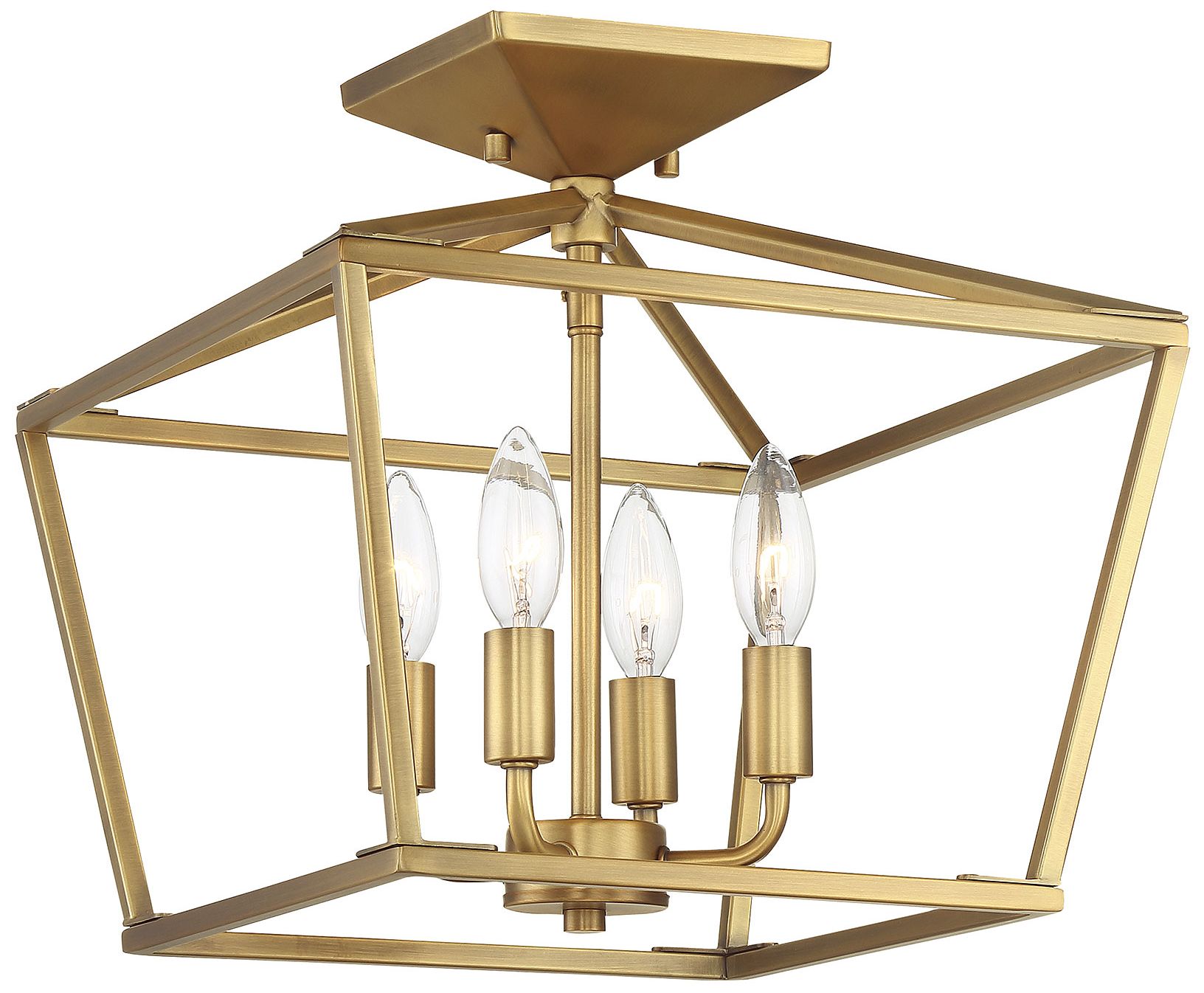 Image 2 Townsend 4-Light Ceiling Light in Warm Brass more views