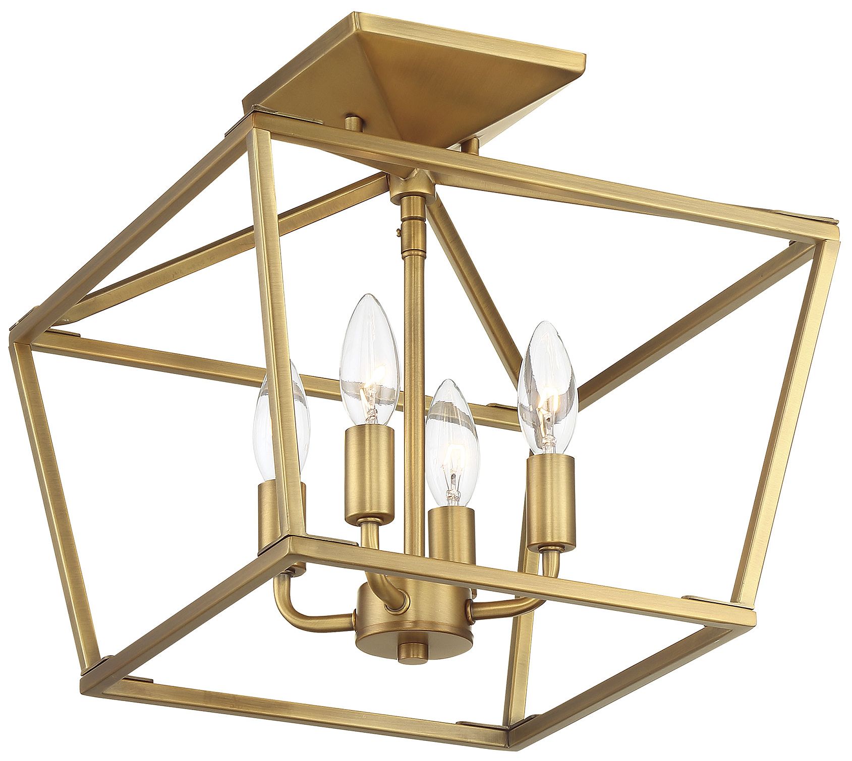 Image 3 Townsend 4-Light Ceiling Light in Warm Brass more views