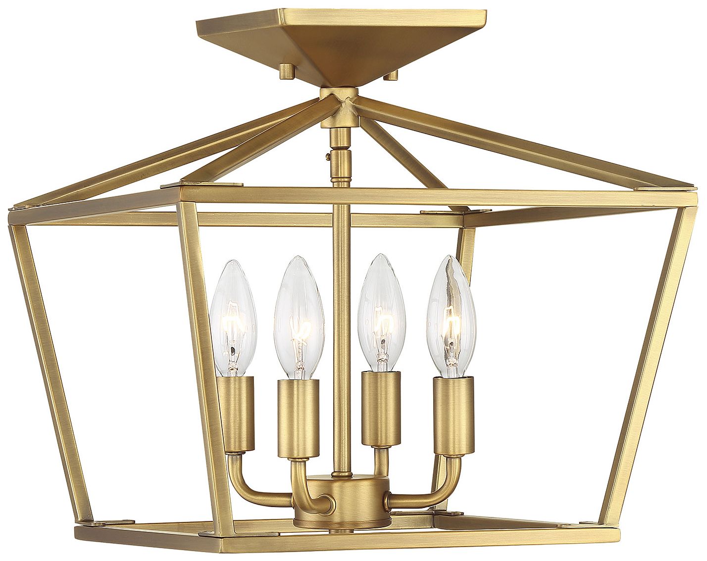 Image 4 Townsend 4-Light Ceiling Light in Warm Brass more views