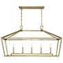 3_Townsend 44" Wide Warm Brass 5-Light Linear Island Pendant
