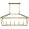 Townsend 44" Wide Warm Brass 5-Light Linear Island Pendant