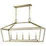 5_Townsend 44" Wide Warm Brass 5-Light Linear Island Pendant more views