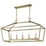 6_Townsend 44" Wide Warm Brass 5-Light Linear Island Pendant more views
