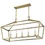 7_Townsend 44" Wide Warm Brass 5-Light Linear Island Pendant more views