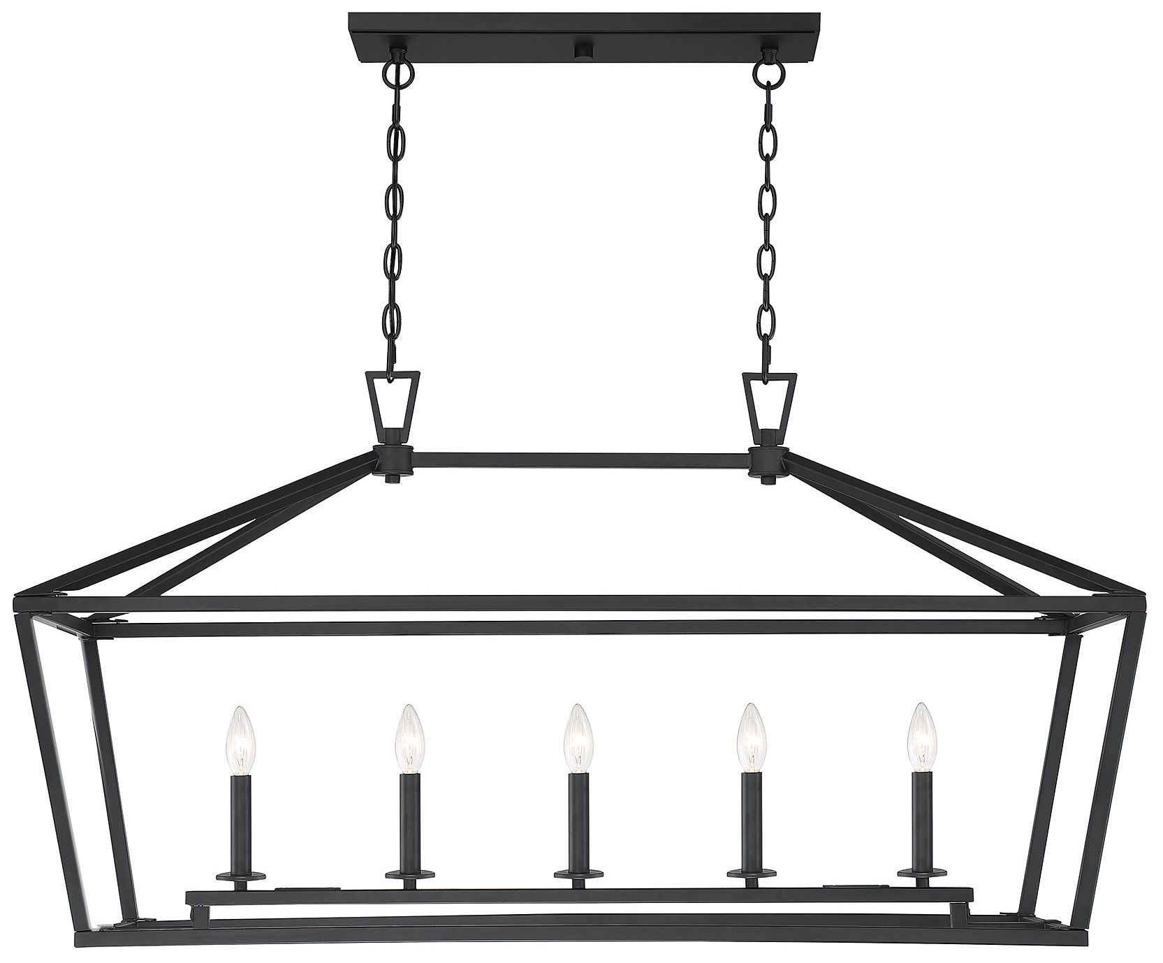 Townsend 5-Light Linear Chandelier in Matte Black