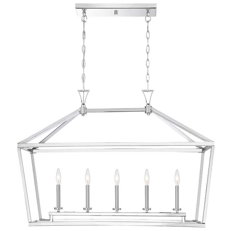 Image 1 Townsend 5-Light Linear Chandelier in Polished Nickel