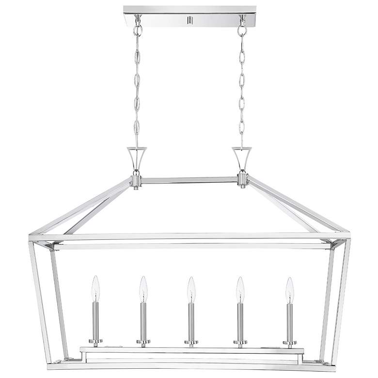 Image 4 Townsend 5-Light Linear Chandelier in Polished Nickel more views