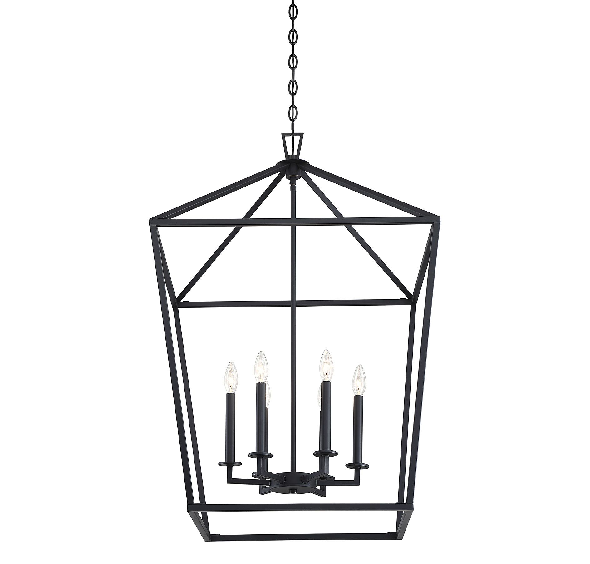 Townsend 6-Light Pendant in Matte Black in scene