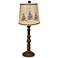 Townsend Wood Finish Rustic Pine Tree Table Lamp