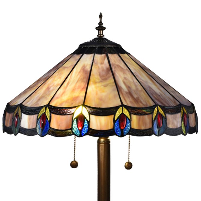 Image 3 Townsville Antique Bronze Tiffany-Style Floor Lamp more views