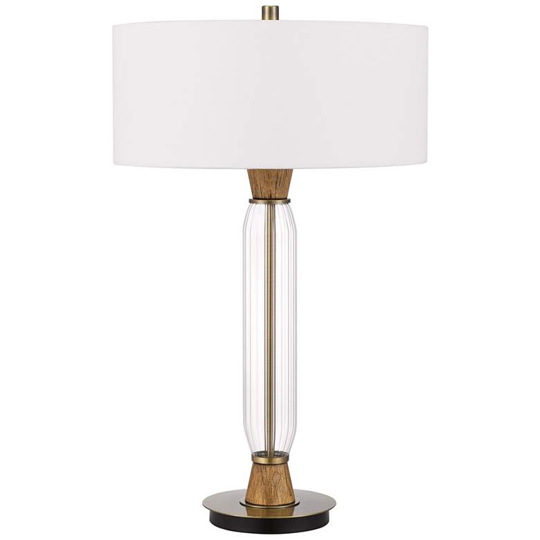 Image 1 Towson Clear Glass Column Table Lamp